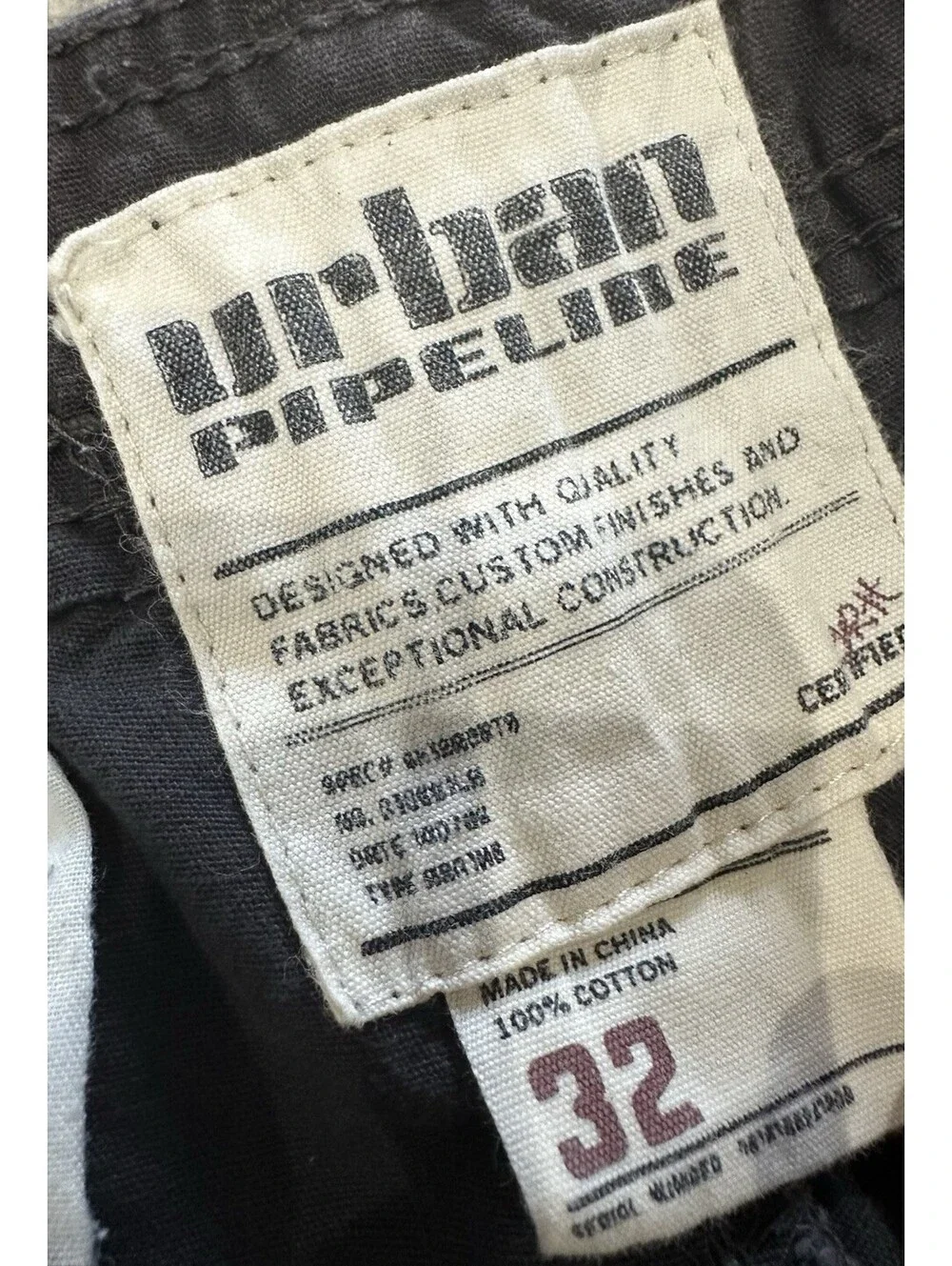 Urban Pipeline Men's Gray Cotton Canvas Cargo Shorts Cargo Pockets